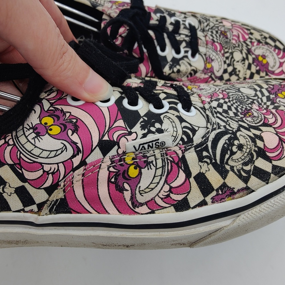 Vans x Disney Grunge Skater Alice in Wonderland Cheshire Cat Checker M 10 W 11.5 - Picture 12 of 16